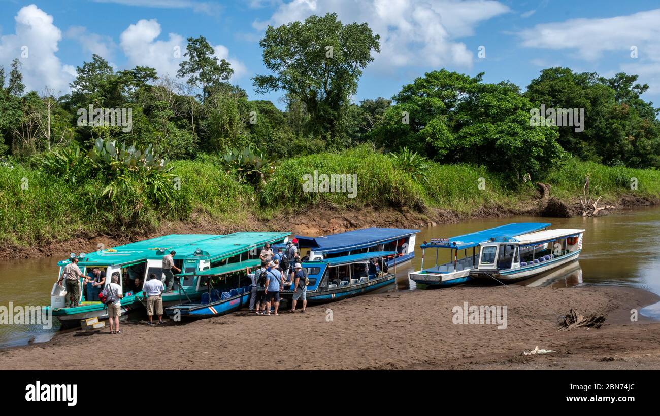 Tortuguero Boats Taking Tourists to Lodges, Costa Rica Stock Photo Alamy