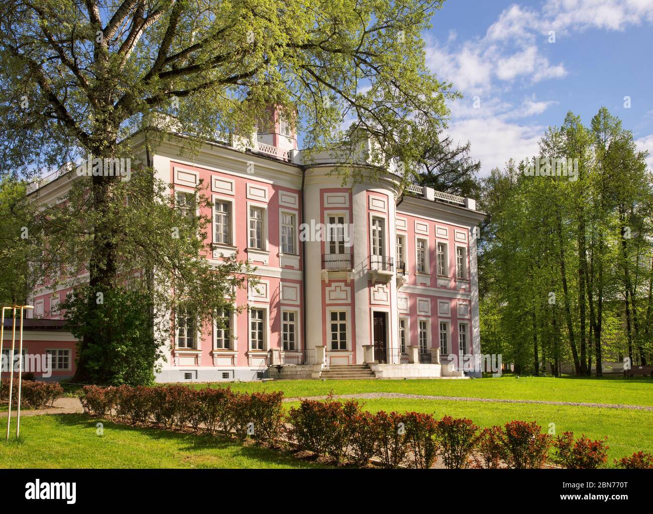 Main house of estate at Bolshiye Vyazyomy. Odintsovsky district. Moscow oblast. Russia Stock Photo