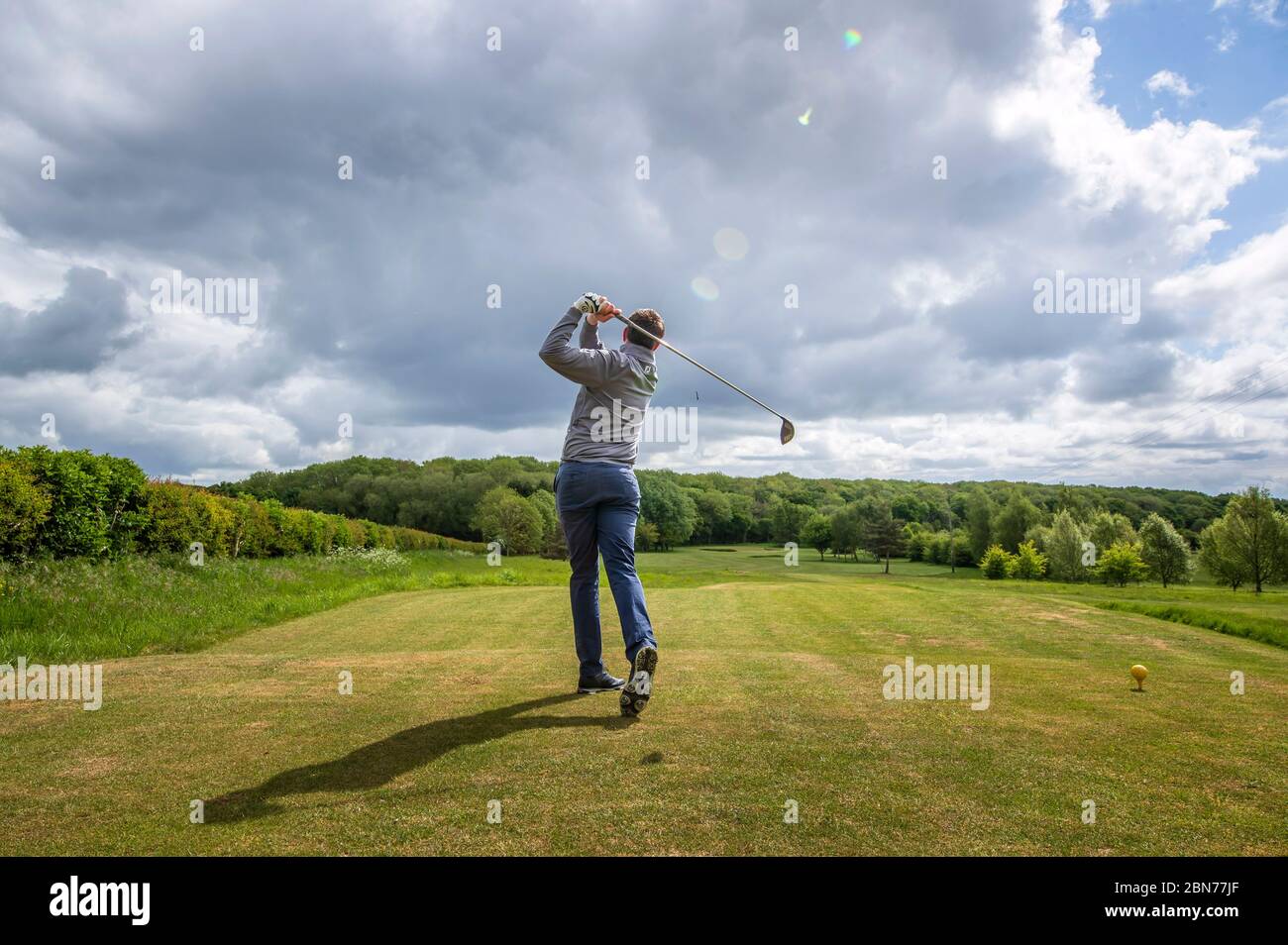 Golfer Dan Murphy as Scarthingwell Golf Club in Tadcaster reopens today