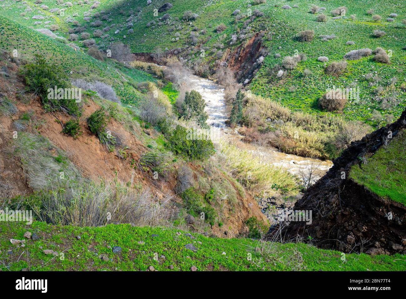 Israel, the Jordan river flows into the Sea of Galilee from the north
