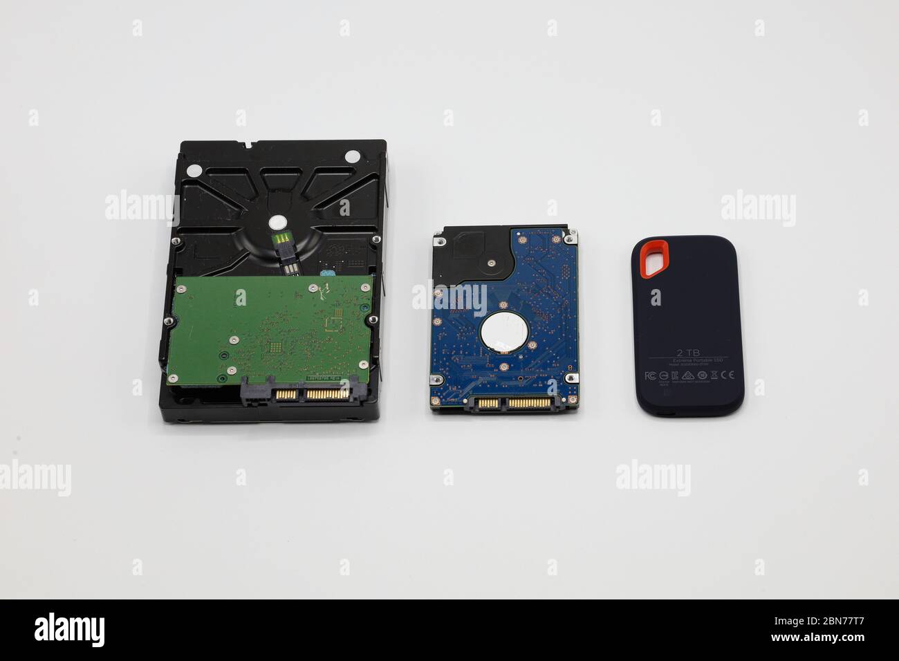 Hard disk isolated on a white background. Computer HDD Hard Disk Drive