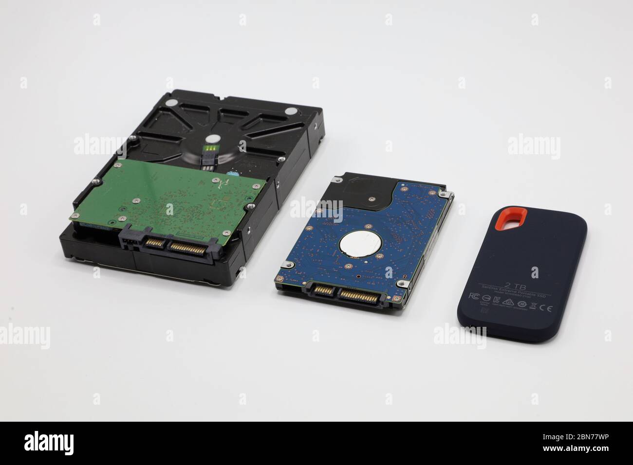 Hard disk isolated on a white background. Computer HDD Hard Disk Drive