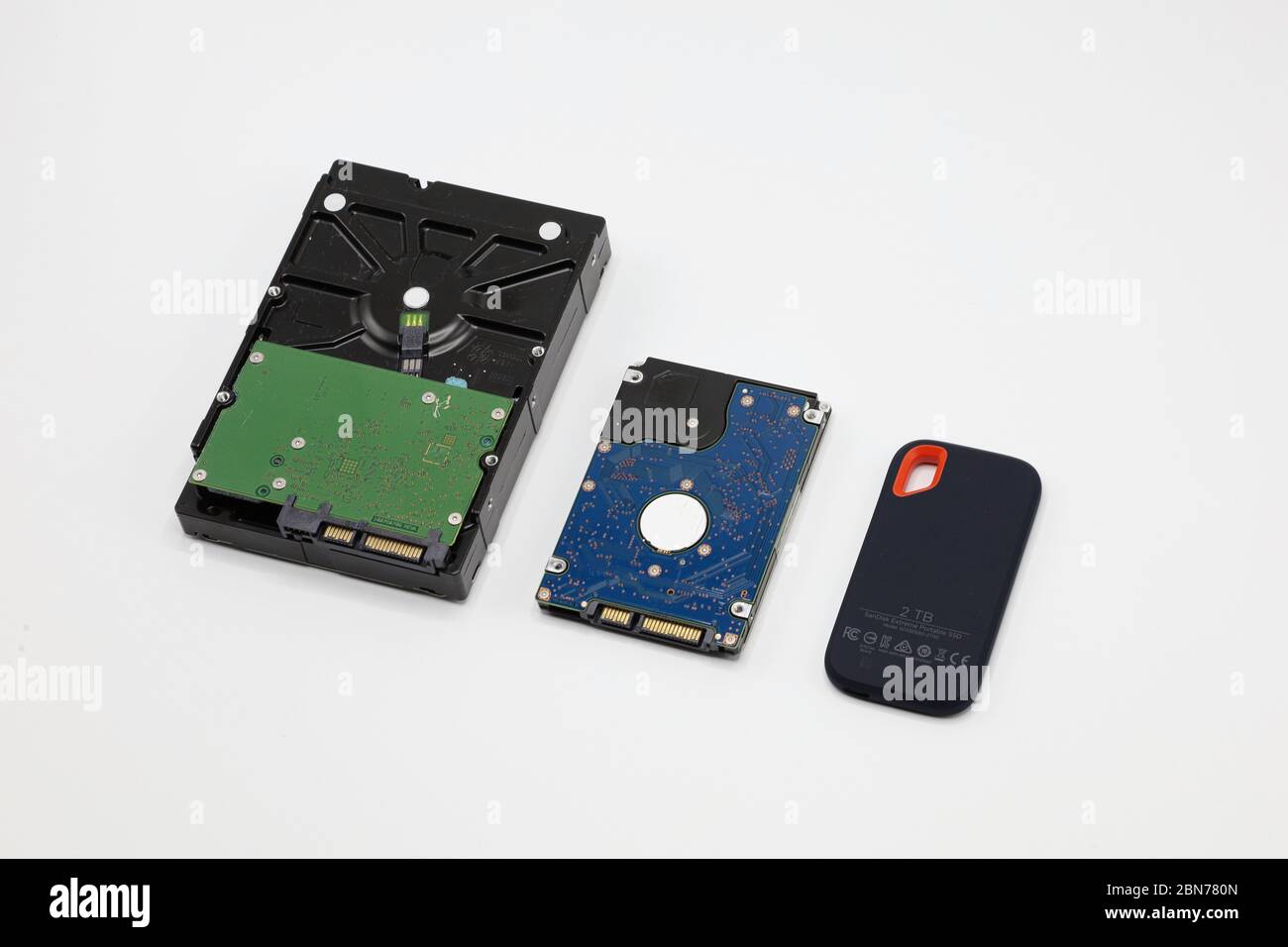 Hard disk isolated on a white background. Computer HDD Hard Disk Drive