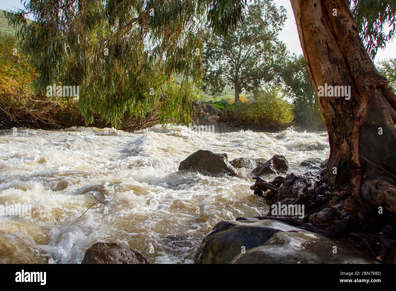 Israel, the Jordan river flows into the Sea of Galilee from the north