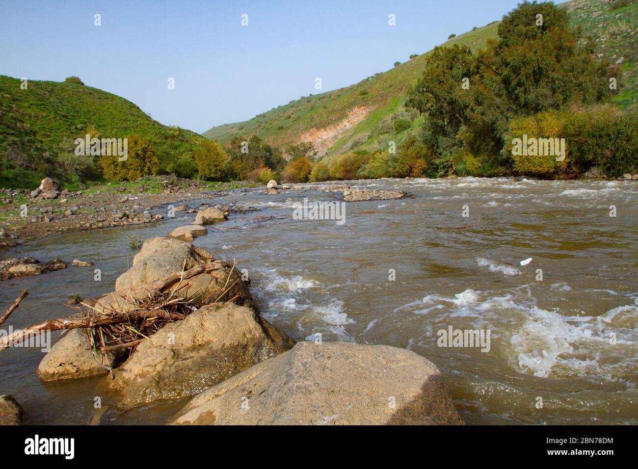 Israel, the Jordan river flows into the Sea of Galilee from the north