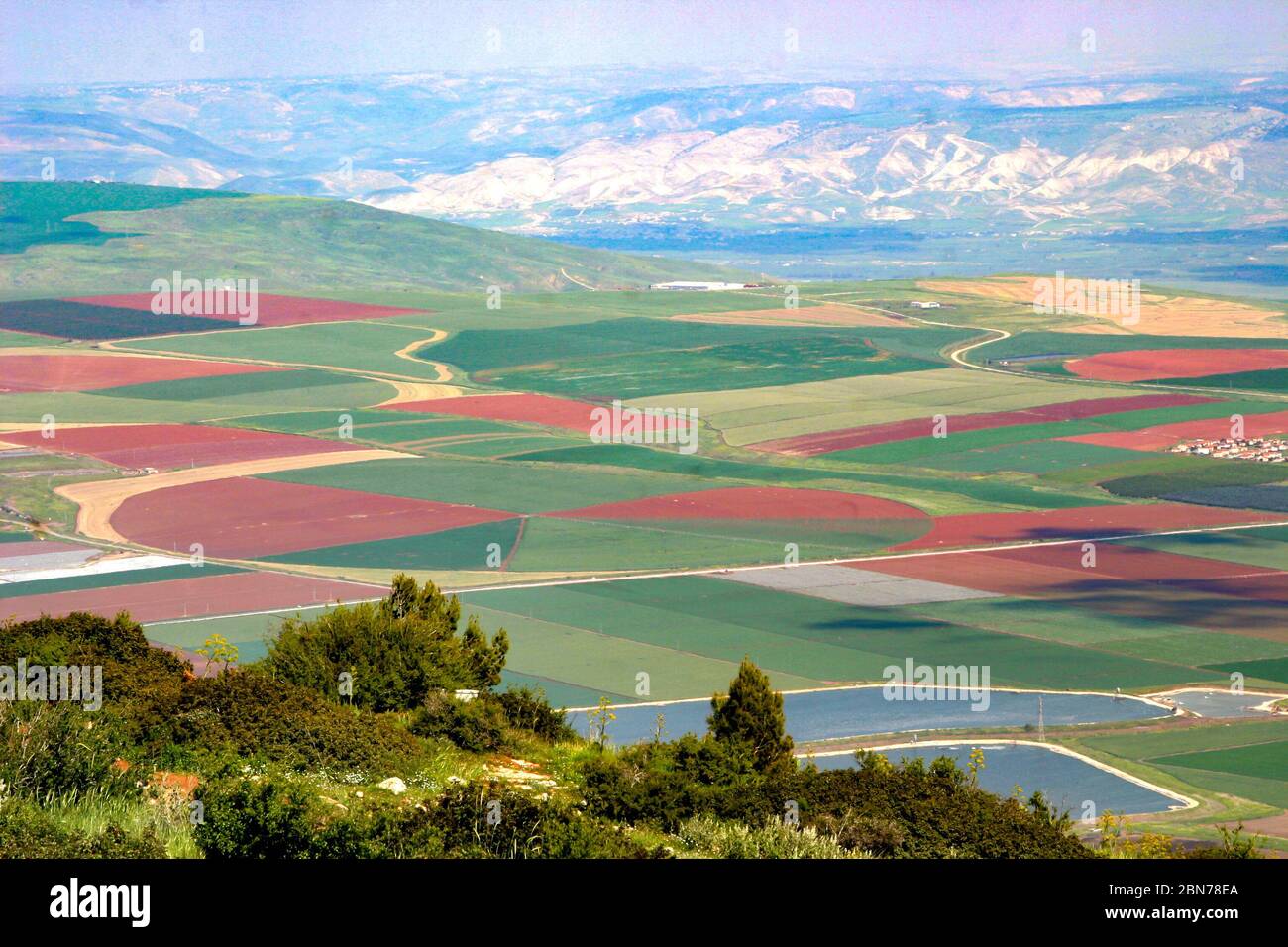Mount Gilboa observation point with a view of the Jezreel valley Stock