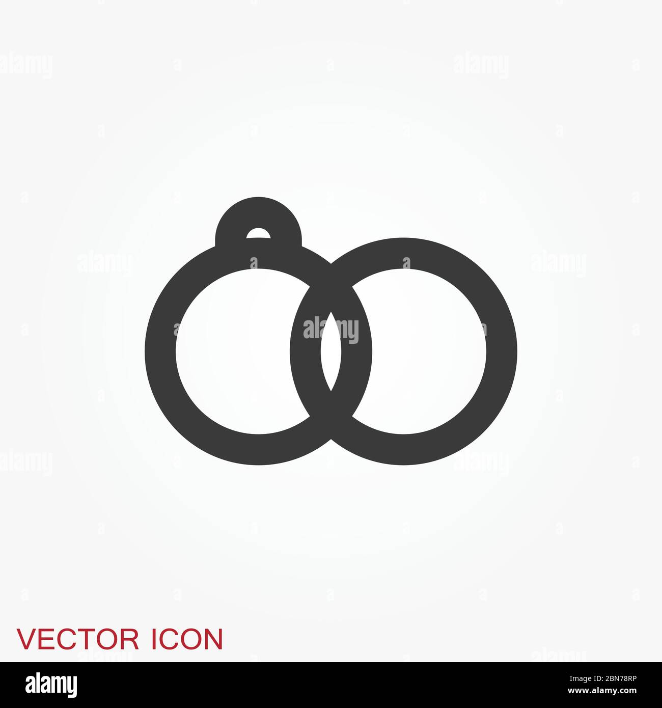 Ring icon, engagement and wedding ring. Vector illustration Stock Vector