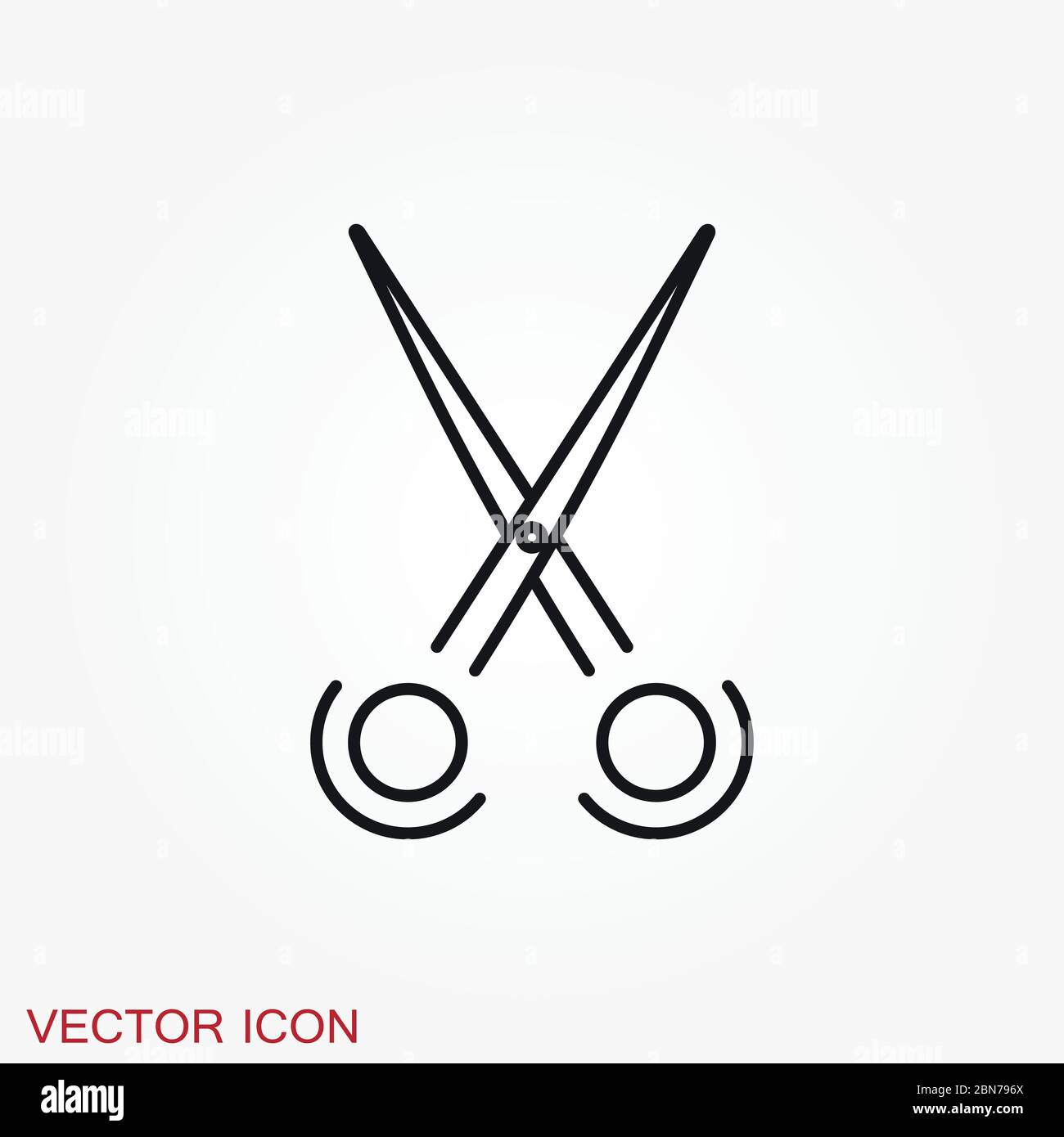 Scissors icon. Vector scissors isolated on background Stock Vector