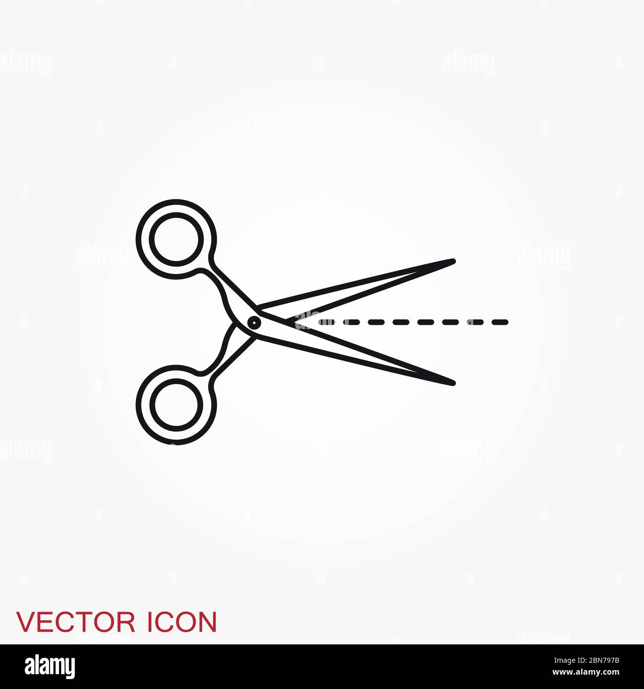 Scissors icon. Vector scissors isolated on background Stock Vector