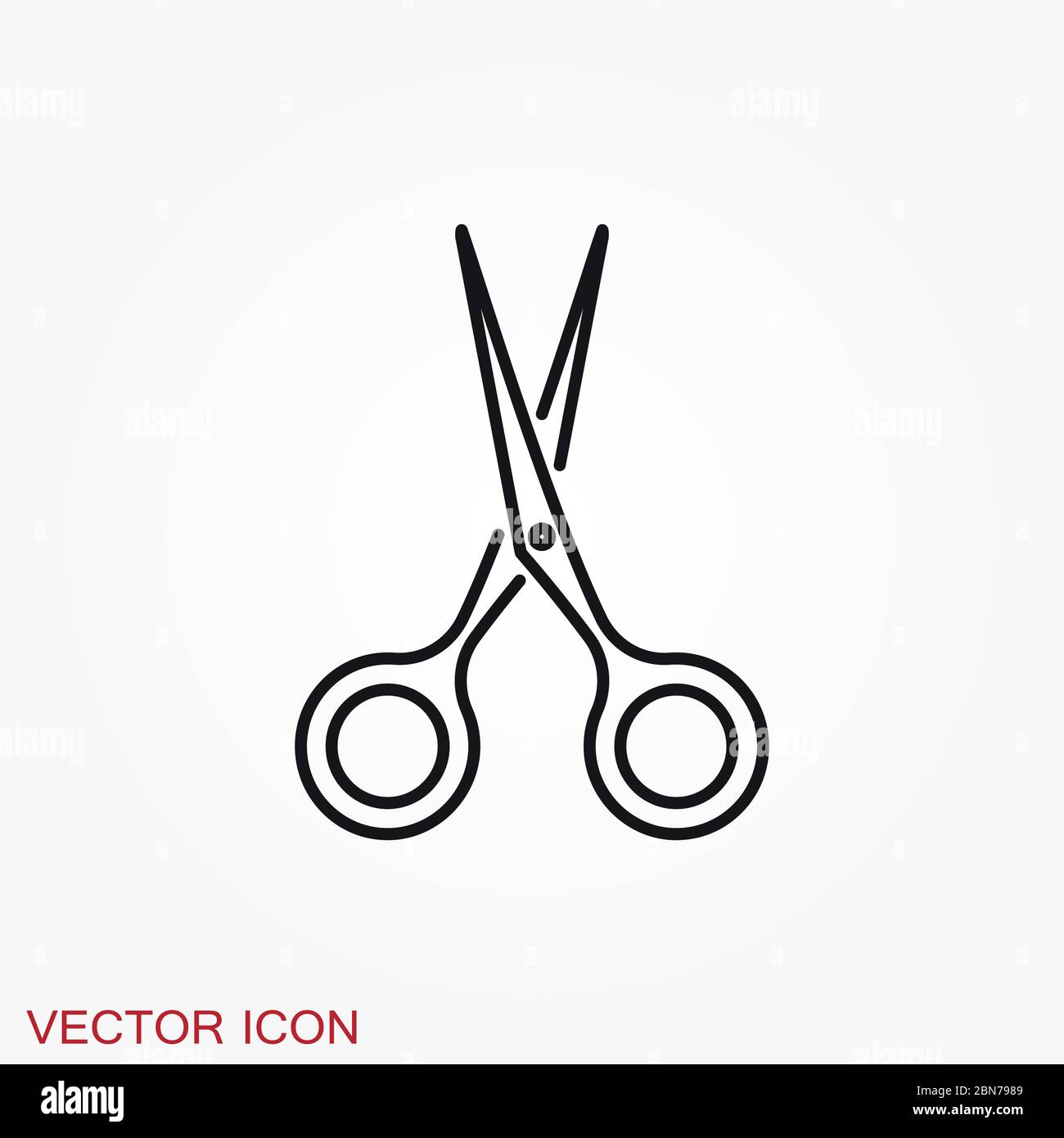 Scissors icon. Vector scissors isolated on background Stock Vector