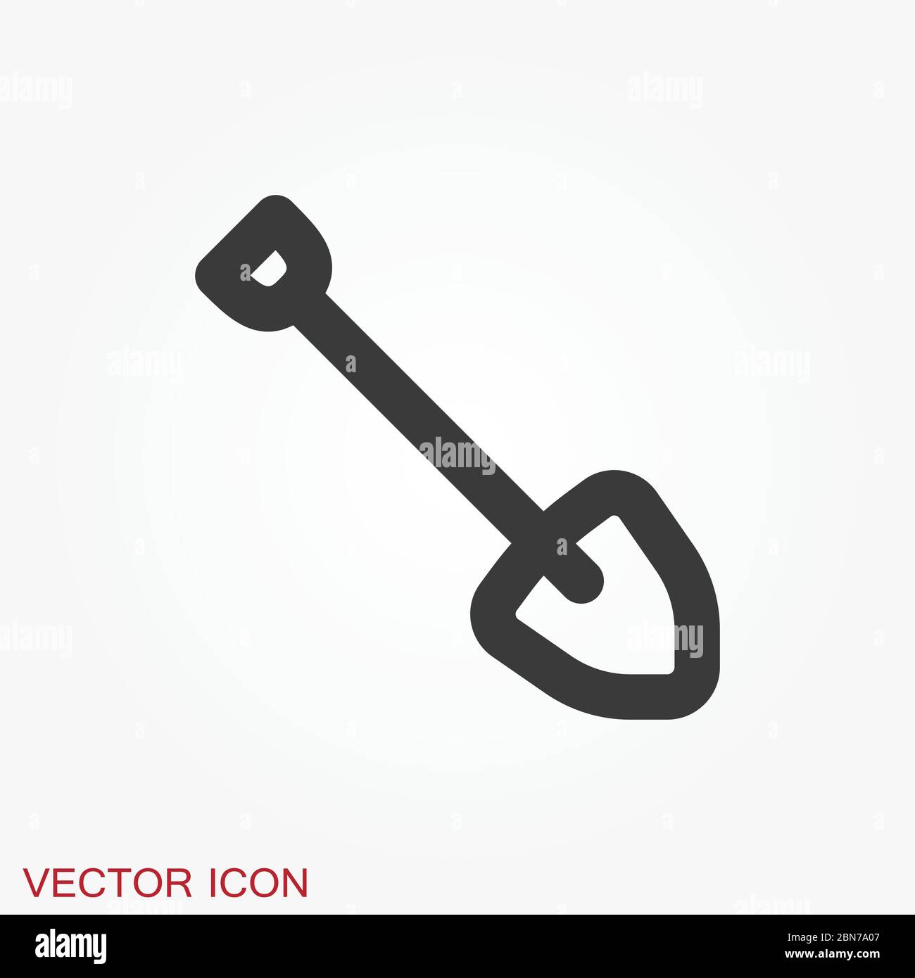 Shovel icon, Vector Illustration on the background. Stock Vector