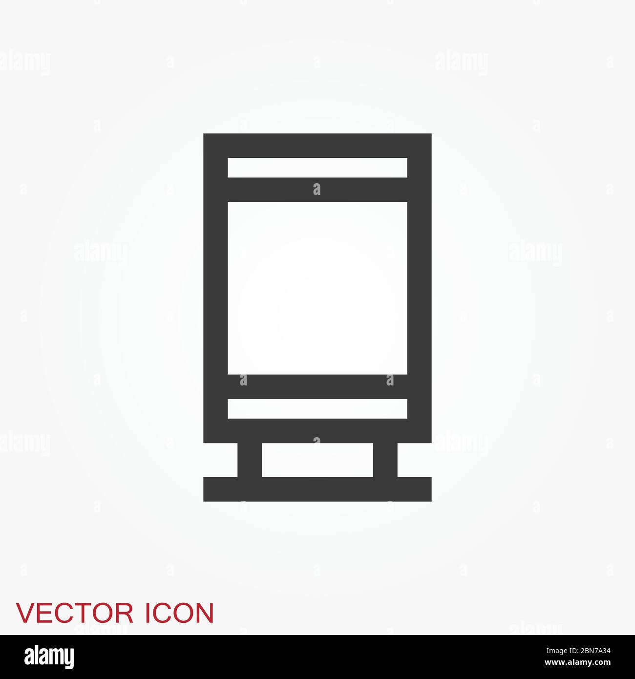 Signage icon. Signboard flat symbol. Illustration isolated on ...