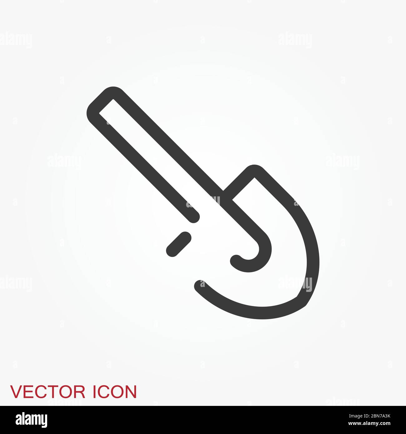 Shovel icon, Vector Illustration on the background. Stock Vector