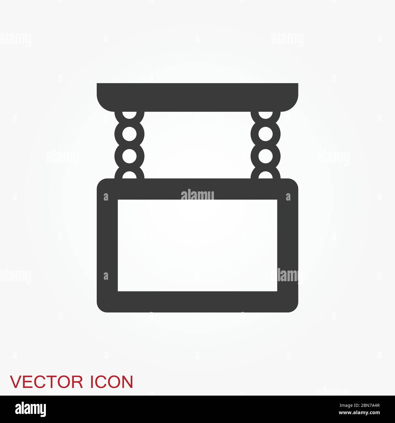 Signage icon. Signboard flat symbol. Illustration isolated on ...