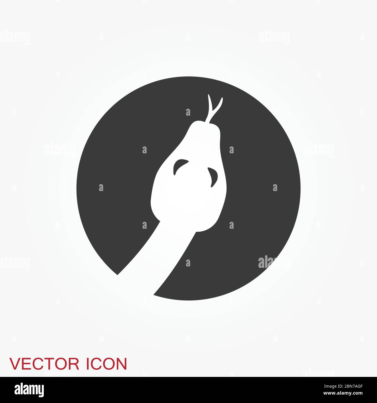 Snake vector icon, animal symbol isolated on background. Stock Vector