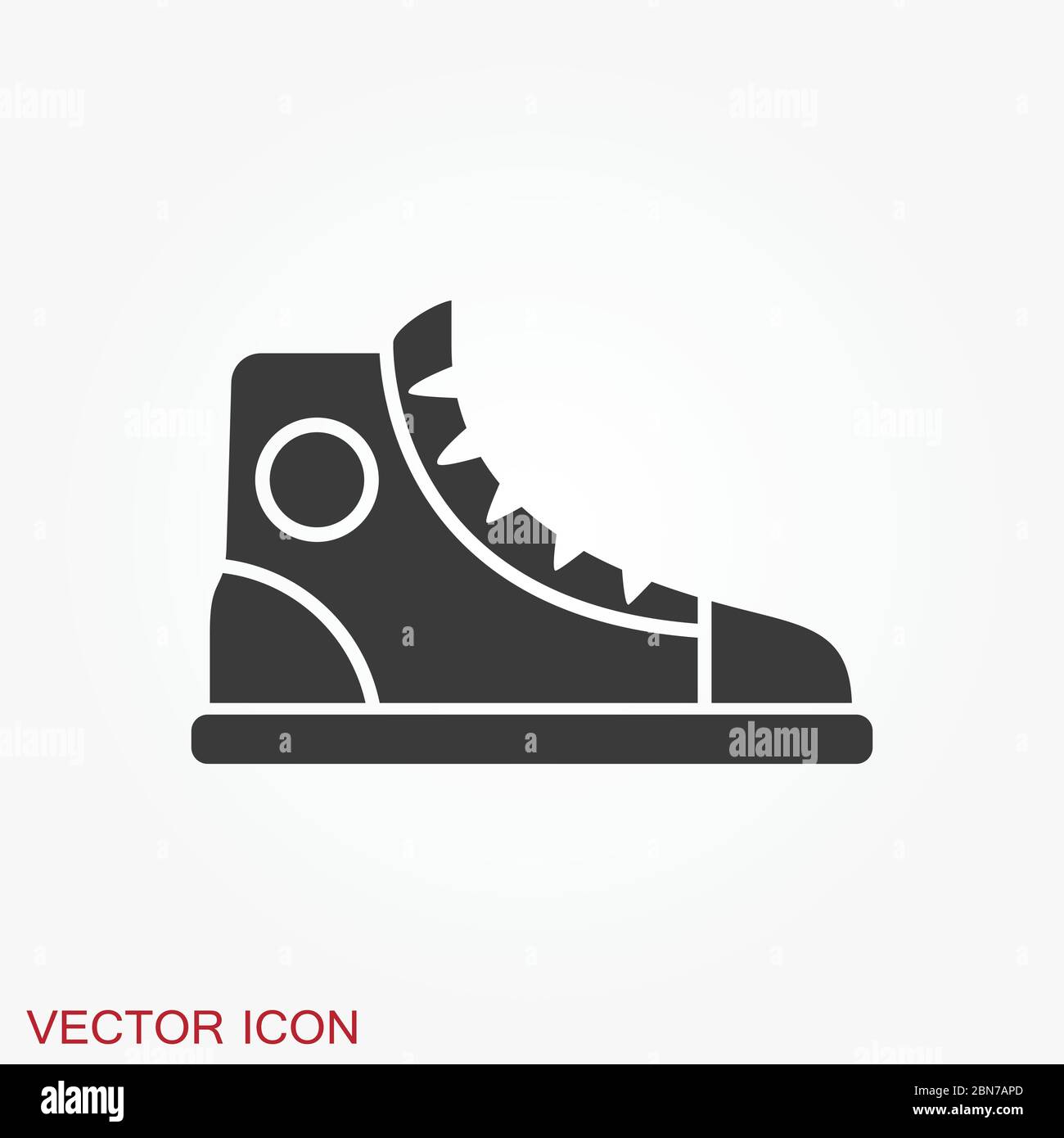 Sneakers vector icon, shoes symbol isolated on background Stock Vector