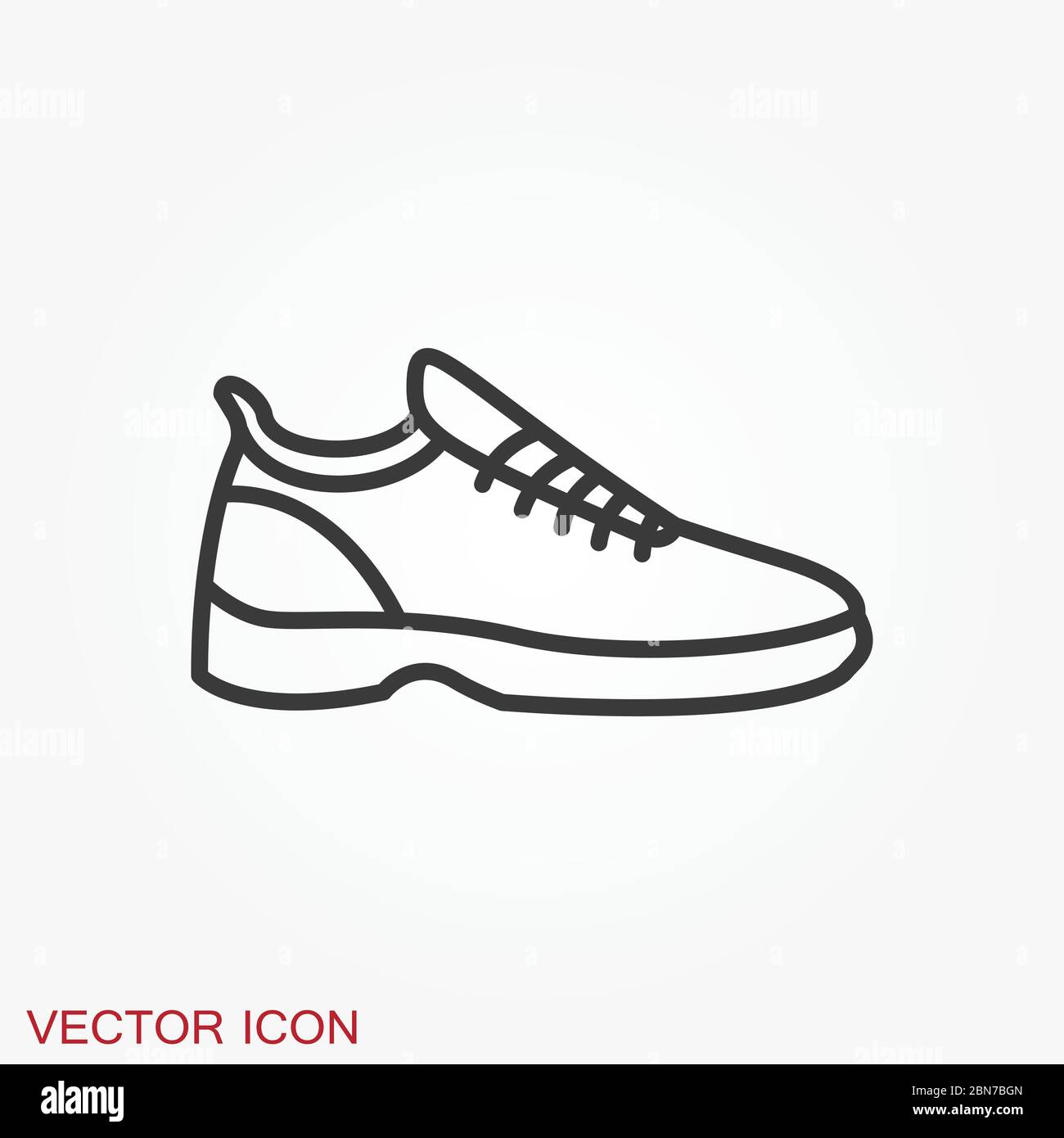 Trainers vector icon. Running shoe symbol isolated on background Stock  Vector Image & Art - Alamy