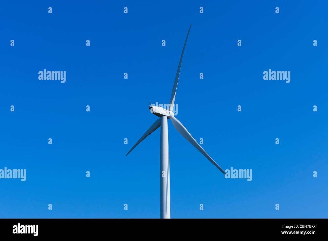 Sint Gillis Waas, Belgium, April 19, 2020. wind energy from the wind turbines of ENGIE Electrabel and they produce electricity according to the wind s Stock Photo