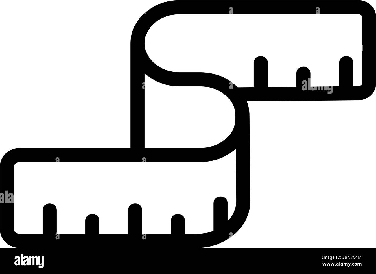 measuring tape icon vector outline illustration Stock Vector Image ...