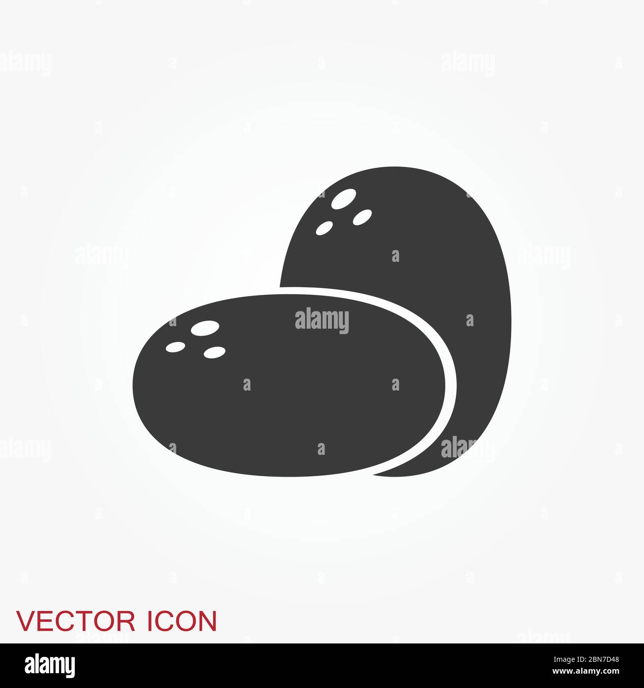 Vegetables vector icon, symbol isolated on background. Stock Vector