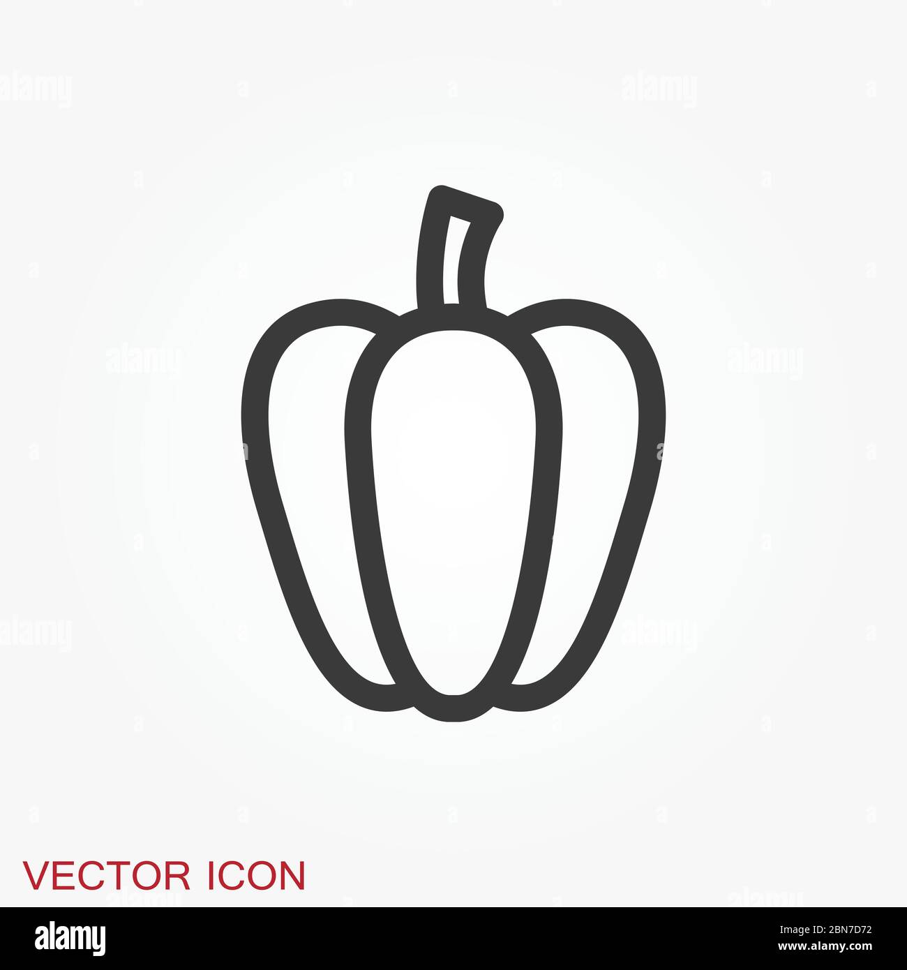 Vegetables vector icon, symbol isolated on background. Stock Vector