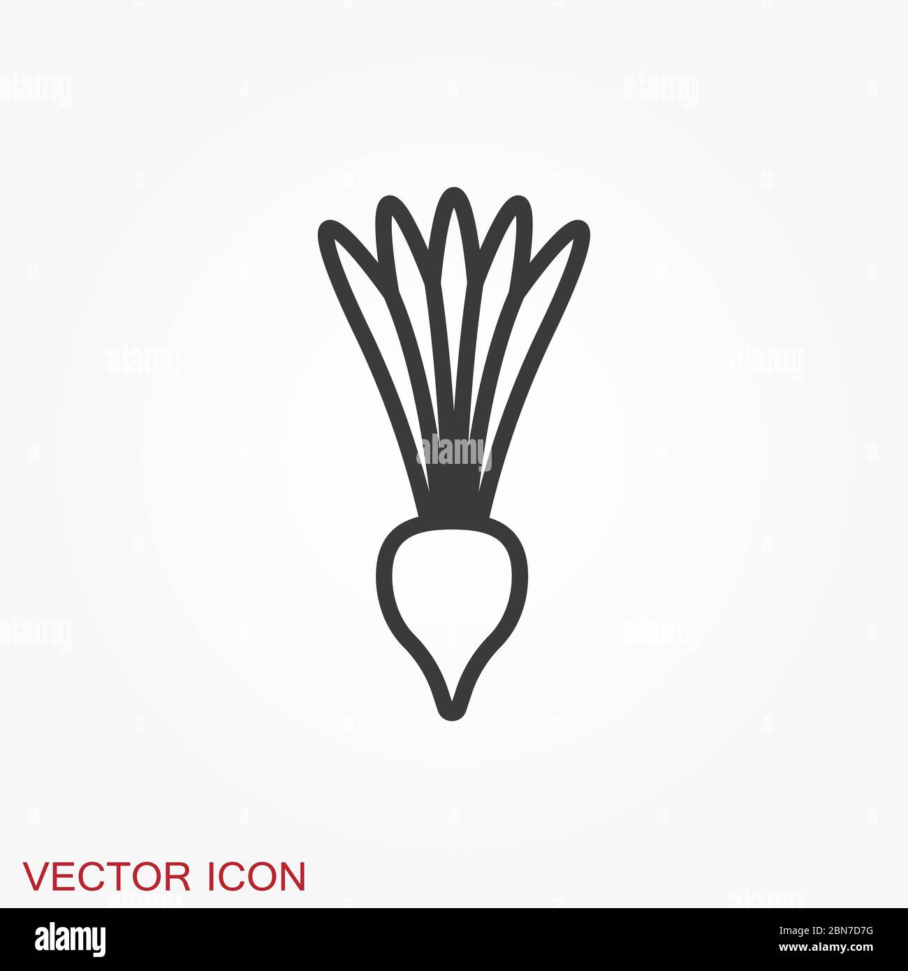 Vegetables vector icon, symbol isolated on background. Stock Vector