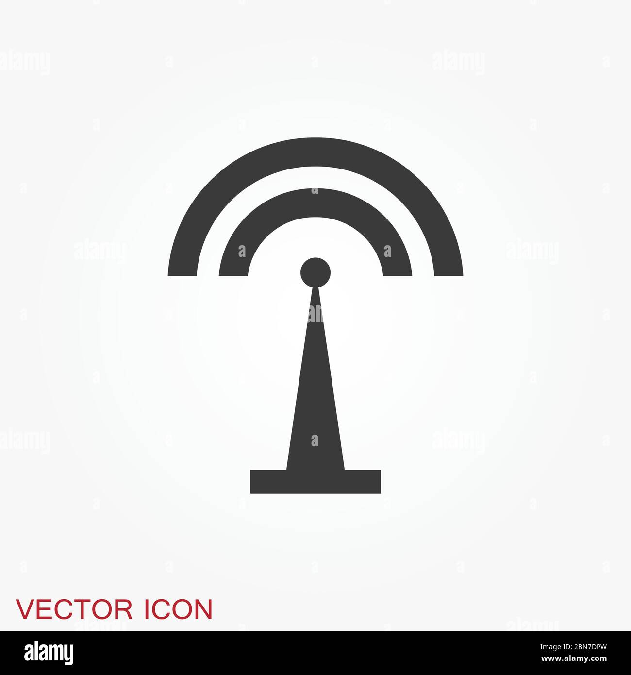 Wifi vector icon. Computer and network connections symbol isolated on background. Stock Vector