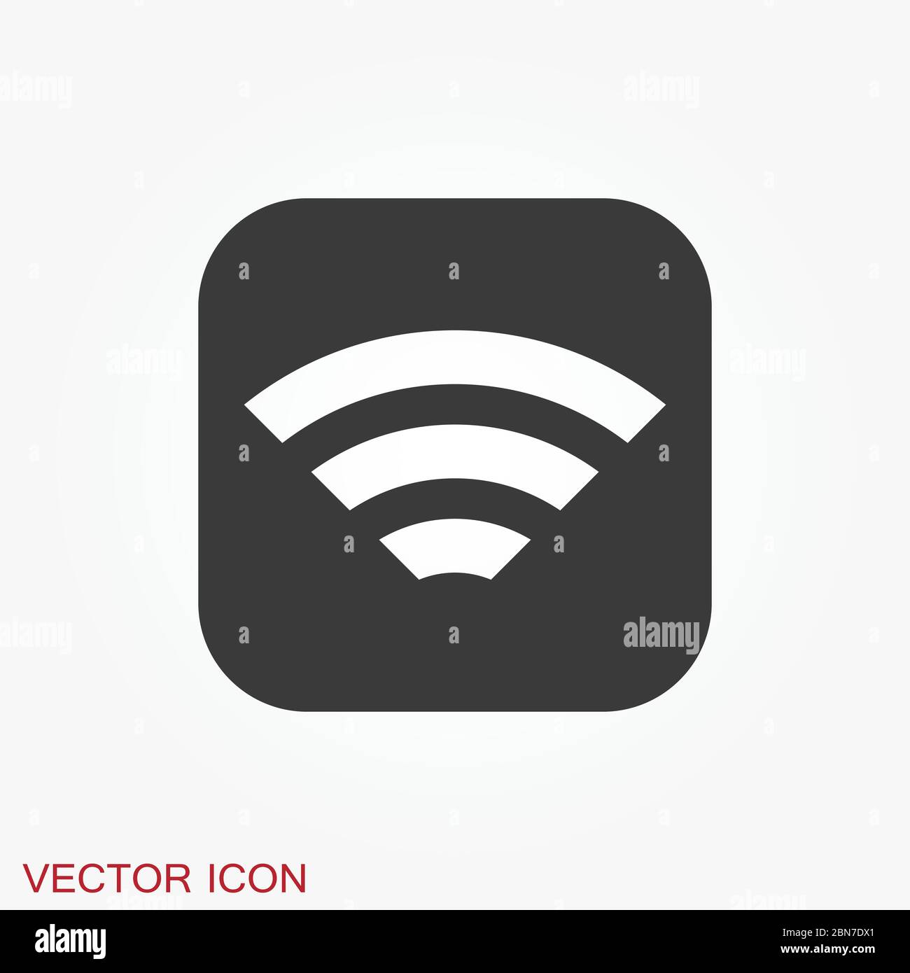 Wifi vector icon. Computer and network connections symbol isolated on background. Stock Vector
