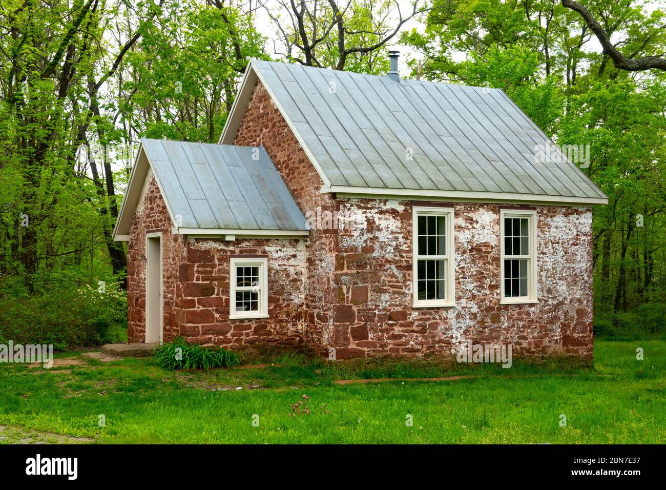 USA Maryland MD Poolesville Seneca one room schoolhouse historic 1800s Stock Photo
