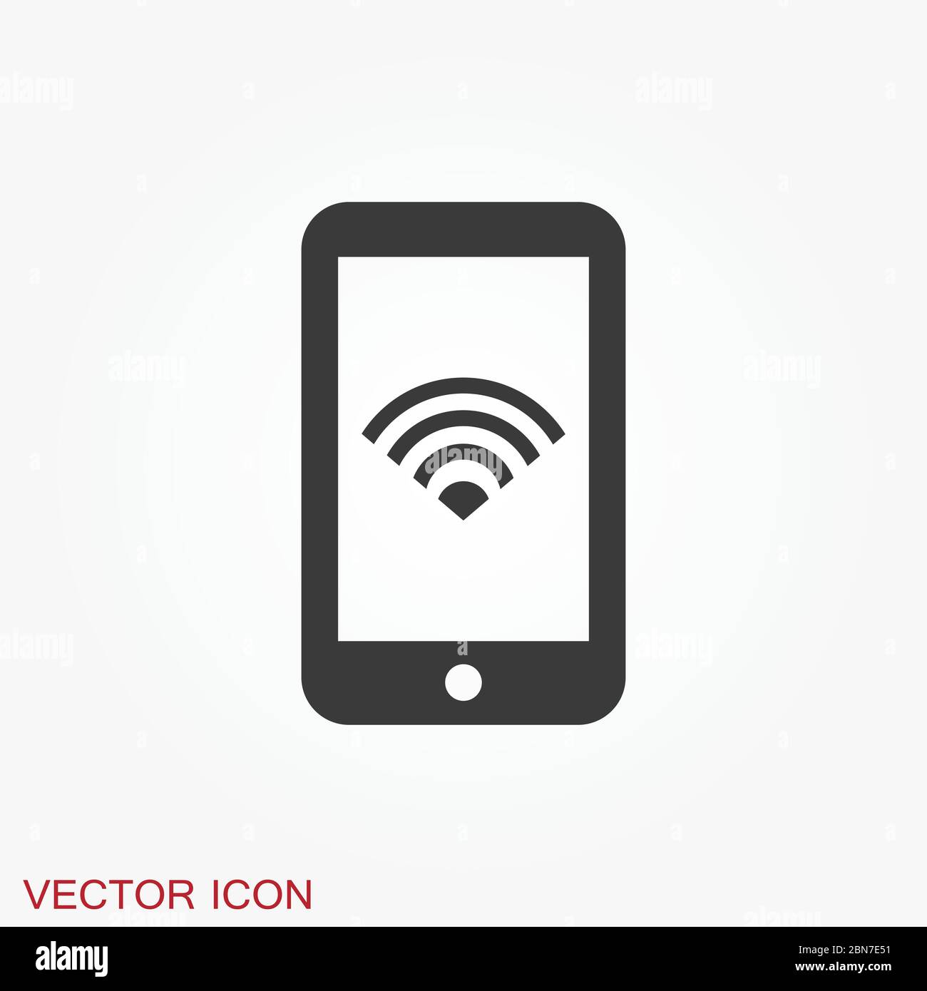 Wifi vector icon. Computer and network connections symbol isolated on background. Stock Vector