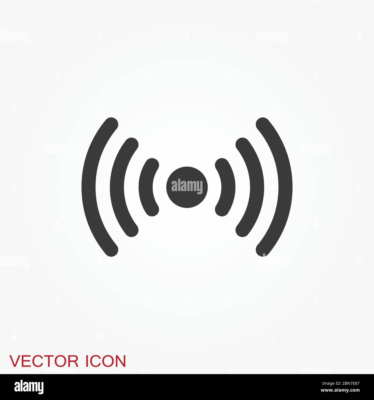 Wifi vector icon. Computer and network connections symbol isolated on background. Stock Vector