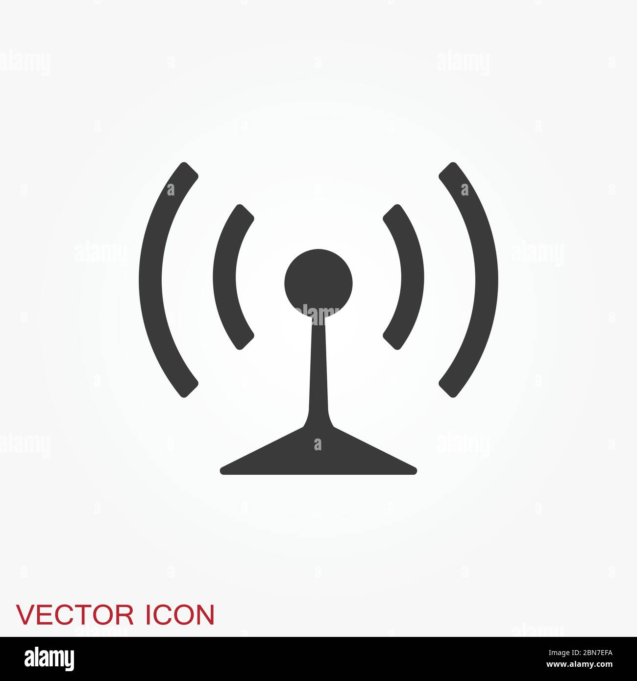 Wifi vector icon. Computer and network connections symbol isolated on background. Stock Vector