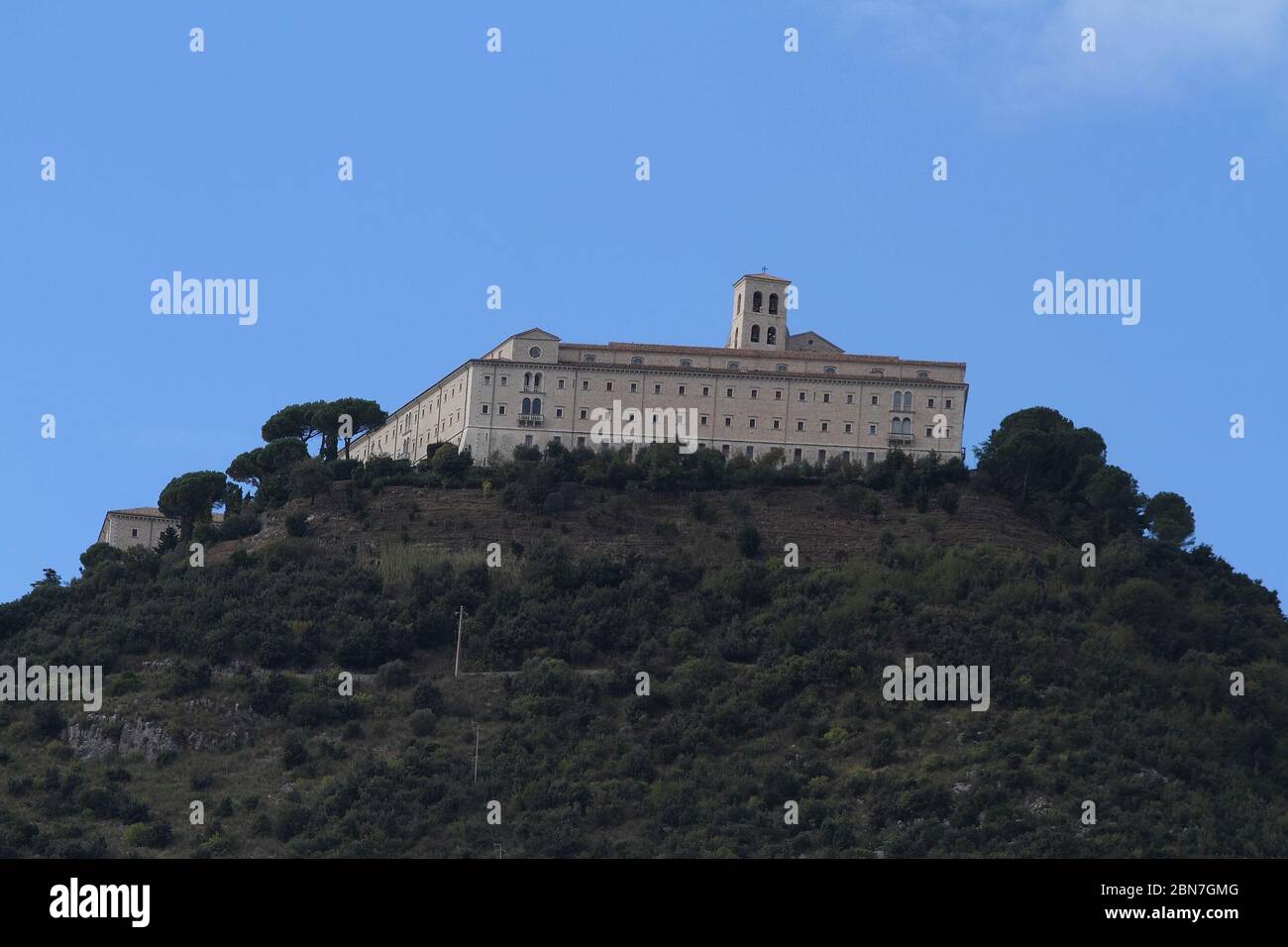 panorama of Montecassino Abbey Stock Photo