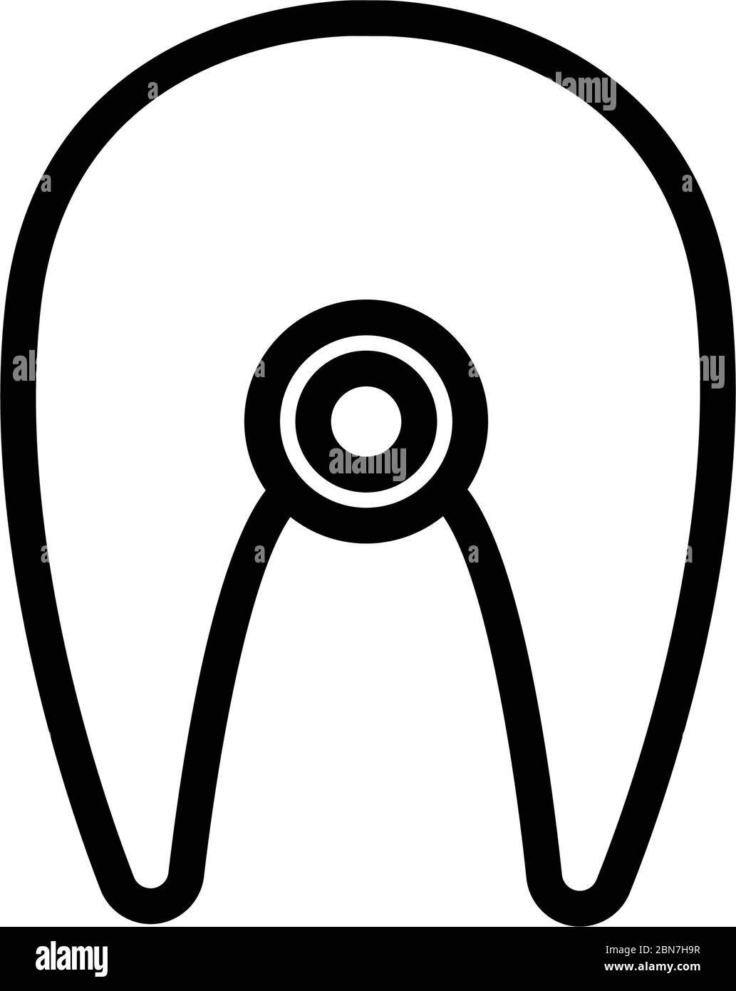 fish piece steak icon vector outline illustration Stock Vector Image ...