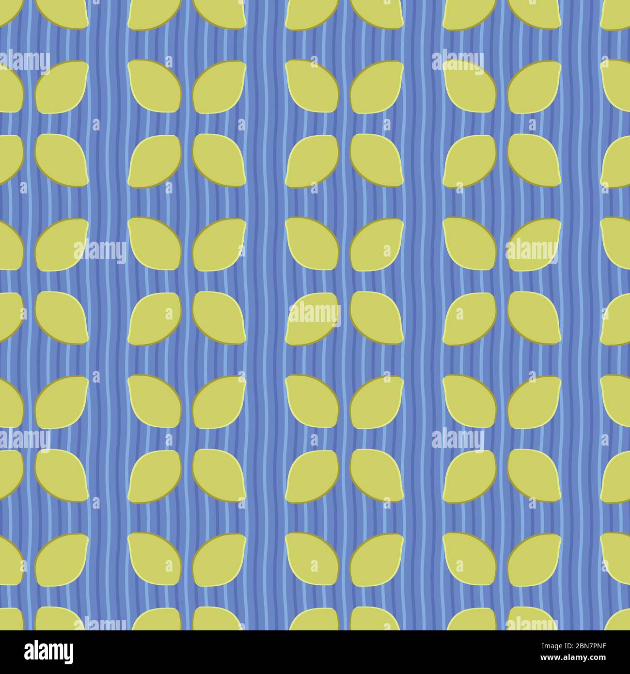 geometric lemon shapes seamless vector pattern Stock Vector