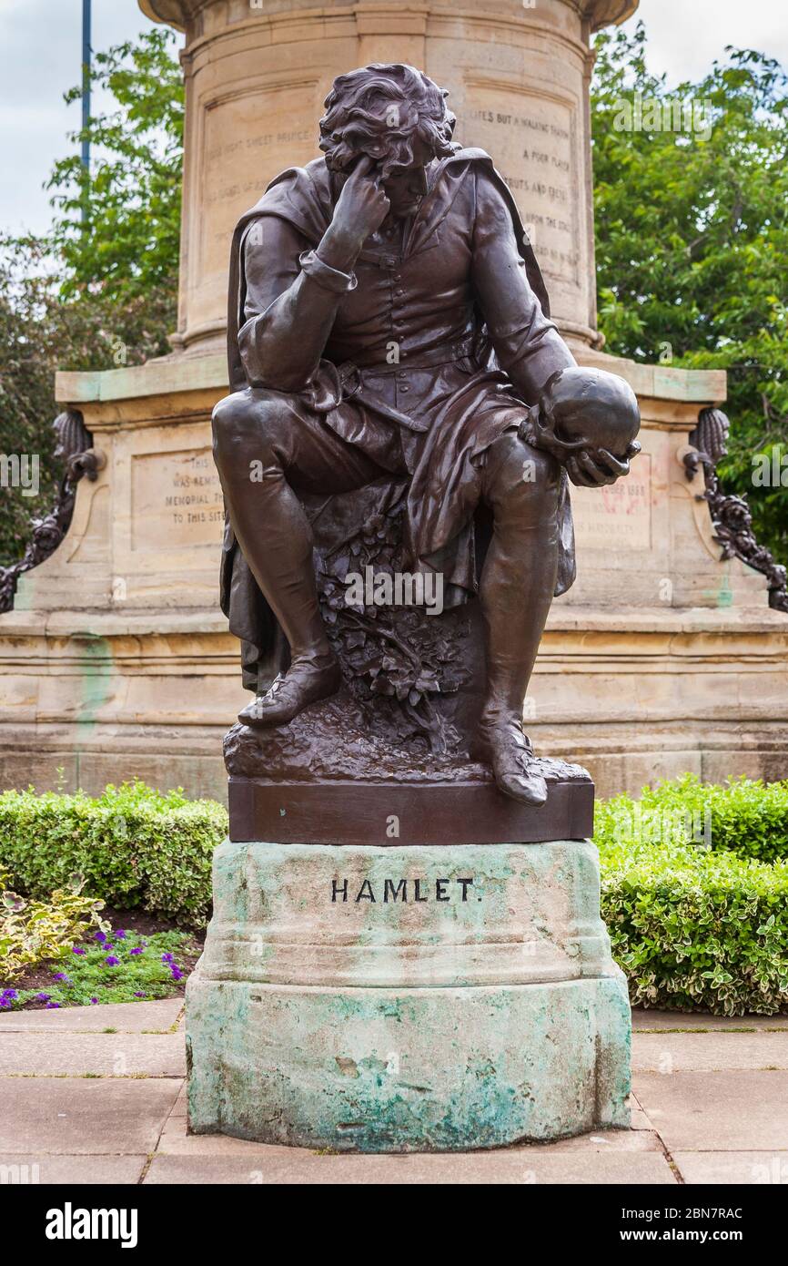 Famous Rsc Hamlets A bronze statue of the Shakespearean character Hamlet in the Bancroft ...