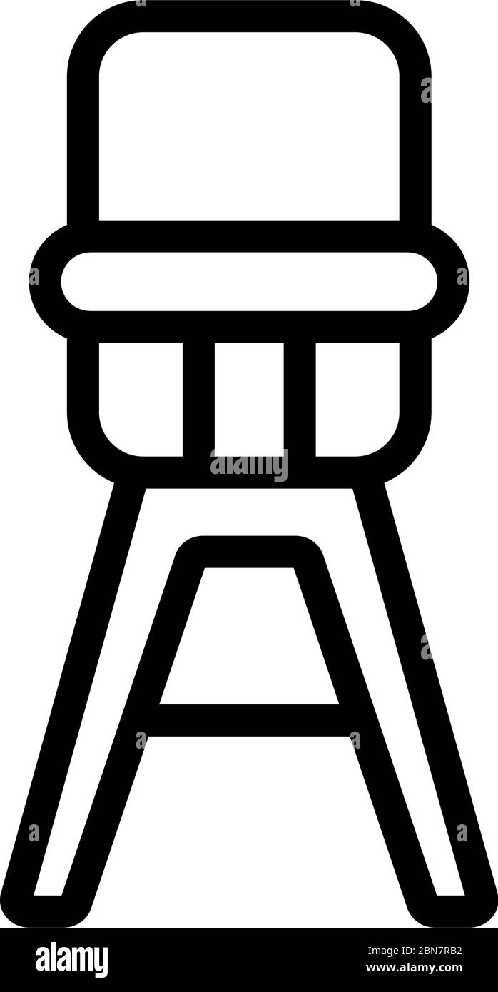 high classic feeding chair icon vector outline illustration Stock Vector