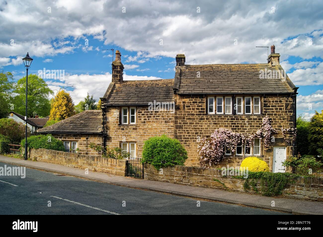 UK,West Yorkshire,Wakefield,Woolley Cottages next to The Green Stock