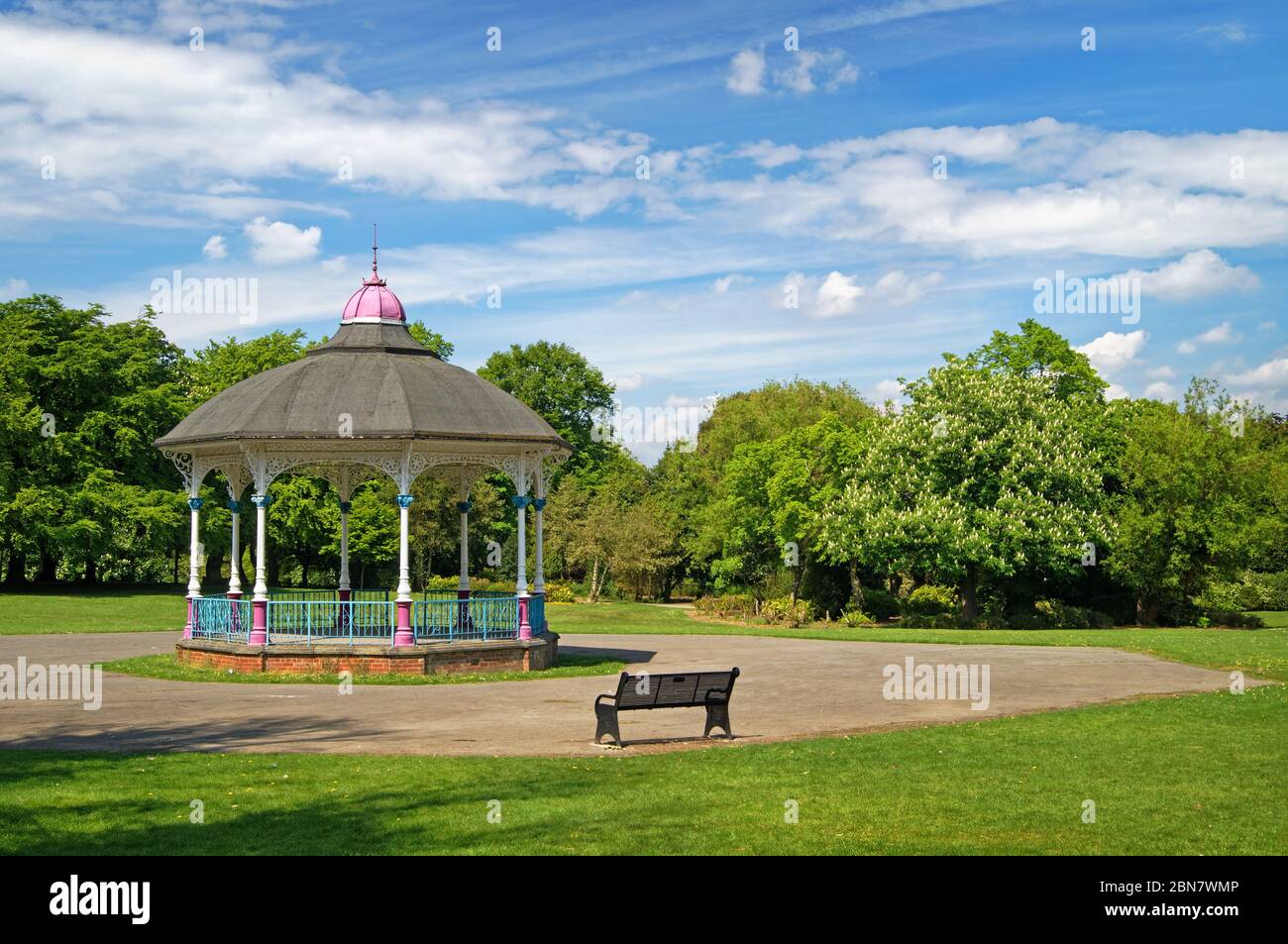 UK,South Yorkshire,Barnsley,Locke Park Bandstand Stock Photo