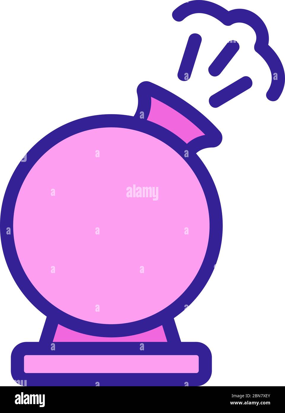 steam air purifier round side view icon vector outline illustration ...