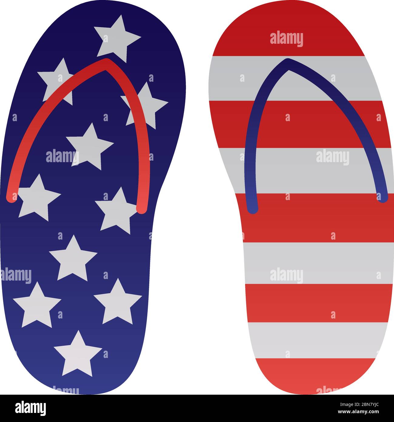 sandals with usa flag degraded style Stock Vector Image & Art - Alamy
