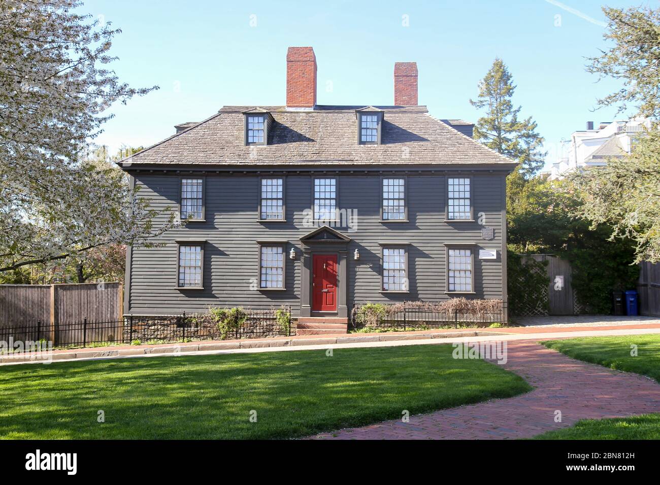 The Cotton House c. 1720 & c. 1817, Newport, Rhode Island, United States Stock Photo