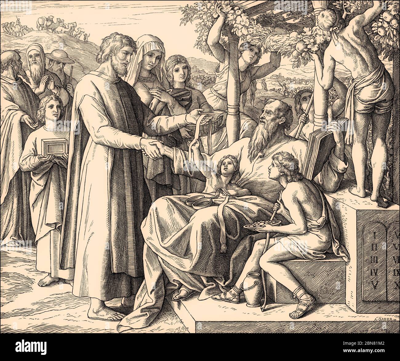 Job Restored to Prosperity, Old Testament, by Julius Schnorr von