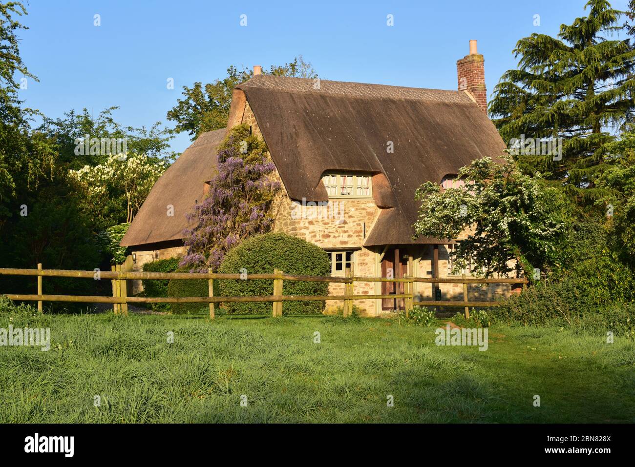 Beautiful Thatched Cottage in North Hinksey Village Oxford Stock Photo