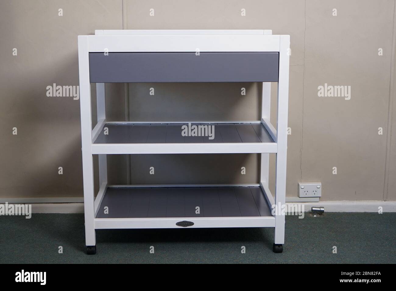 STANWELL TOPS, AUSTRALIA - Nov 10, 2019: Restored and painted baby change table Stock Photo