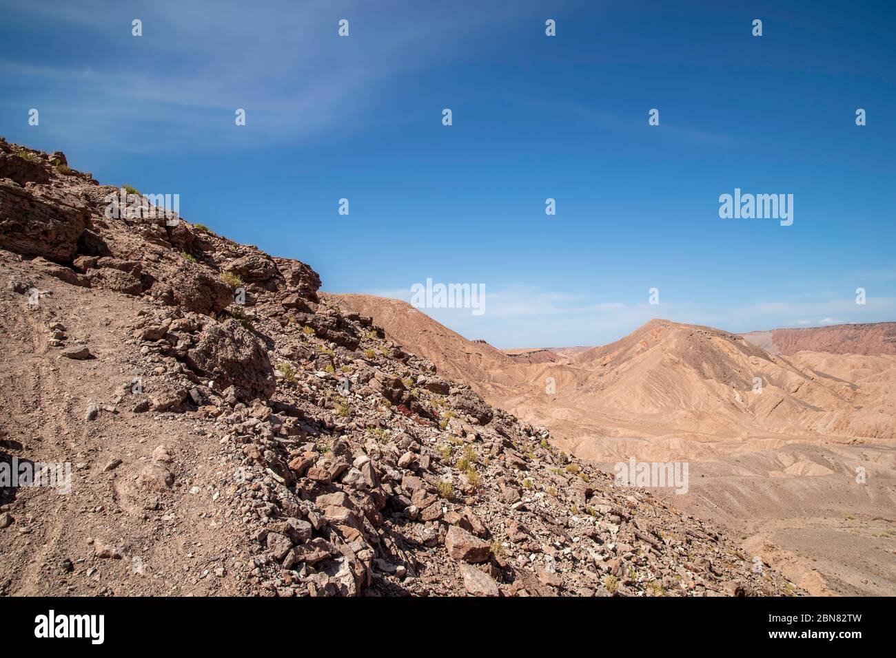 Ridgeline in the mountains, Atacama desert. Stock Photo