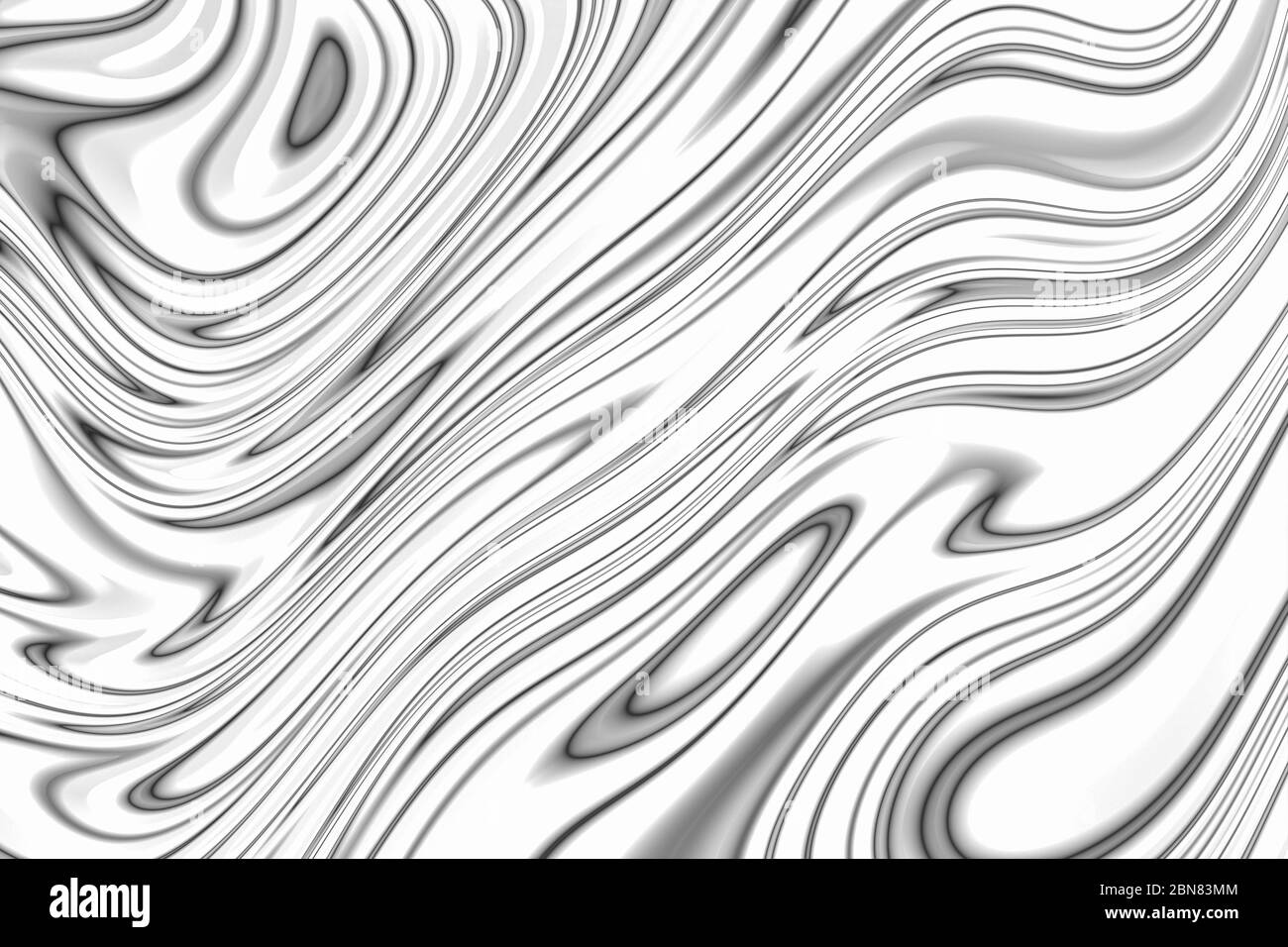Black and white abstract acrylic marble pouring paint texture background for design artwork or decoration Stock Photo