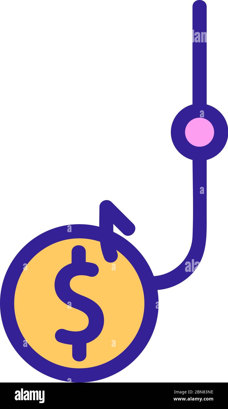 catch of money icon vector outline illustration Stock Vector Image ...