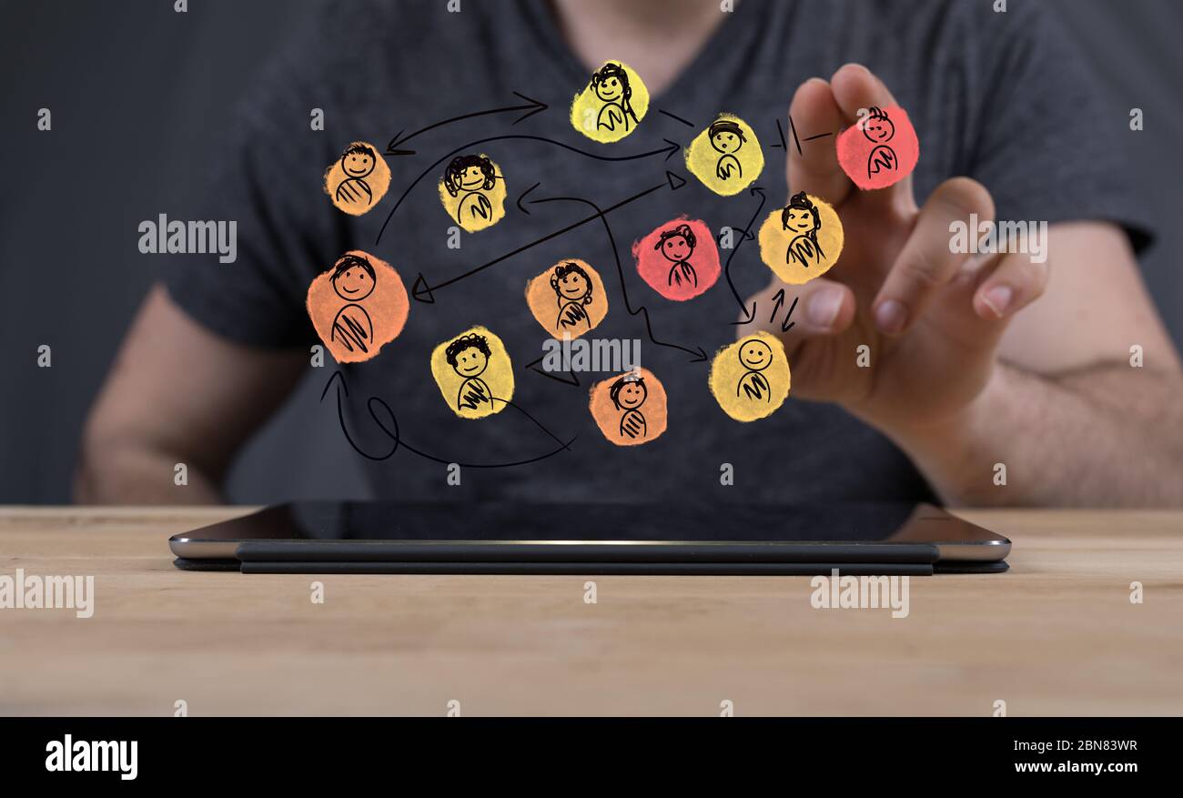 A Abstract technology group and data Stock Photo - Alamy