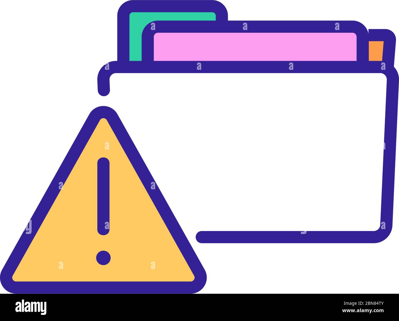 hacking information folders icon vector outline illustration Stock ...
